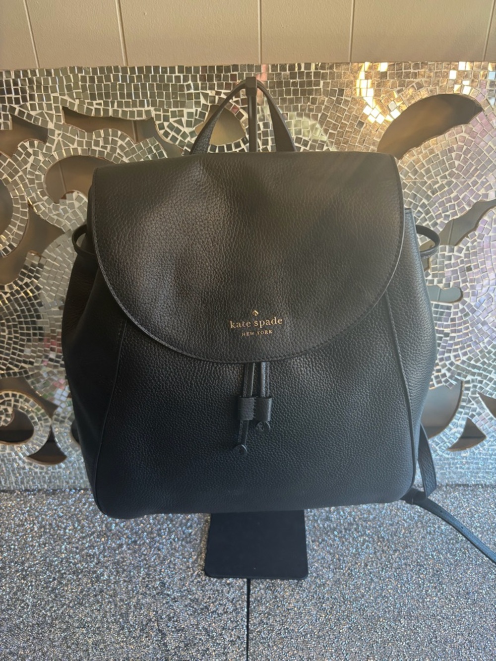 ⭐️kate spade‎ black large leather backpack